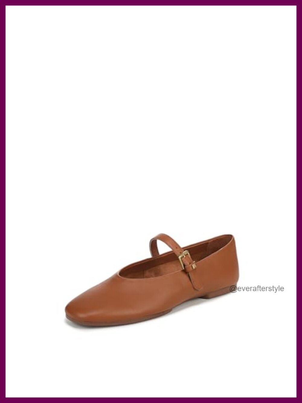 Mary Jane Flat Leather Pointed Toe Adjustable Buckle Eco-Conscious Lining